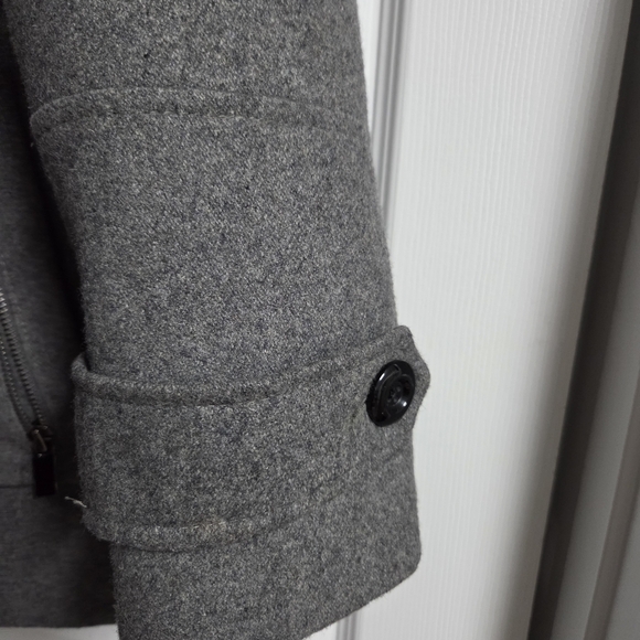 Apt. 9 Women's Wool Charcoal Gray Pea Coat Size XL - Picture 3 of 8